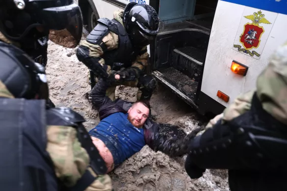 Грубое задержание в Москве, 31 января 2021 года / Фото: Давид Френкель, «Медиазона»