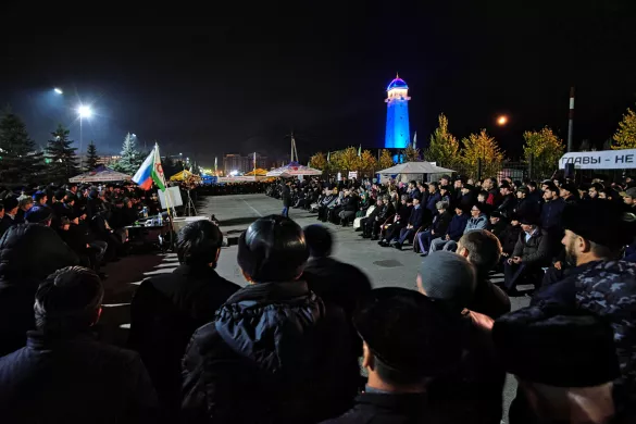 Октябрьская акция в Магасе в защиту территории республики. Ингушетия, 2018 / Фото: Владимир Варфоломеев