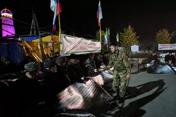 Октябрьская акция в Магасе в защиту территории республики. Ингушетия, 2018 / Фото: Владимир Варфоломеев