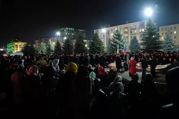 Октябрьская акция в Магасе в защиту территории республики. Ингушетия, 2018 / Фото: Владимир Варфоломеев