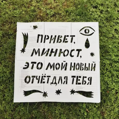 The report submitted by Daria Apakhonchich to the Ministry of Justice / Personal social media