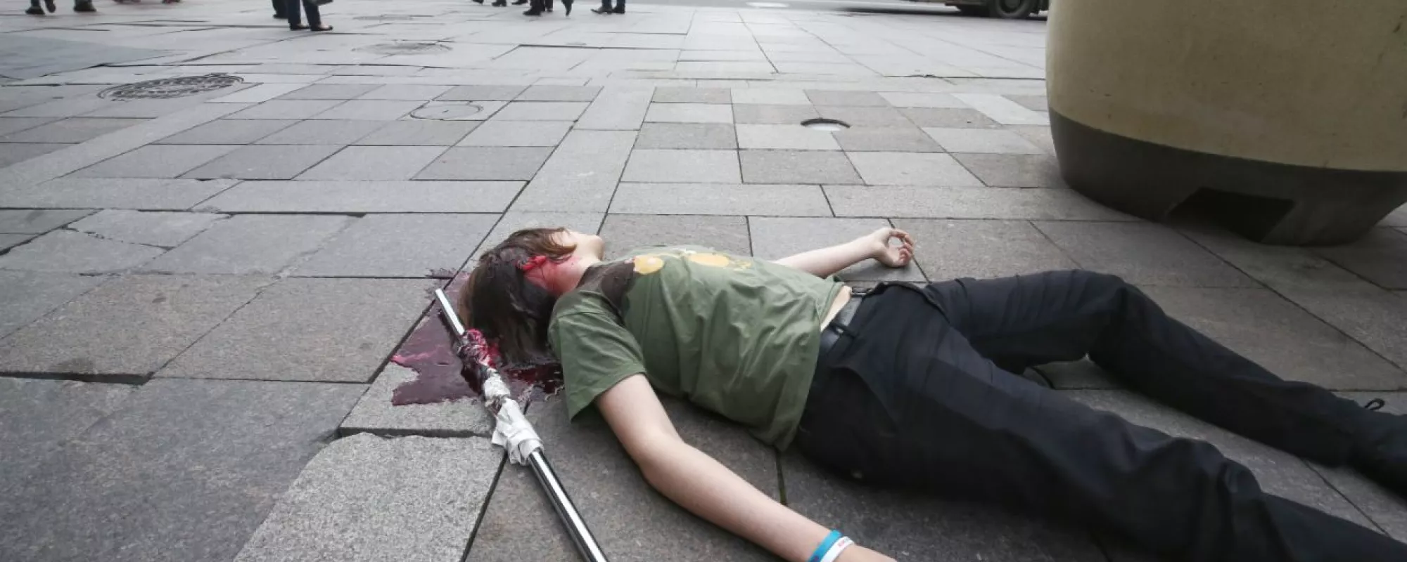 Полиция в Петербурге задержала активиста «Весны», инсценировавшего нападение на Ляскина