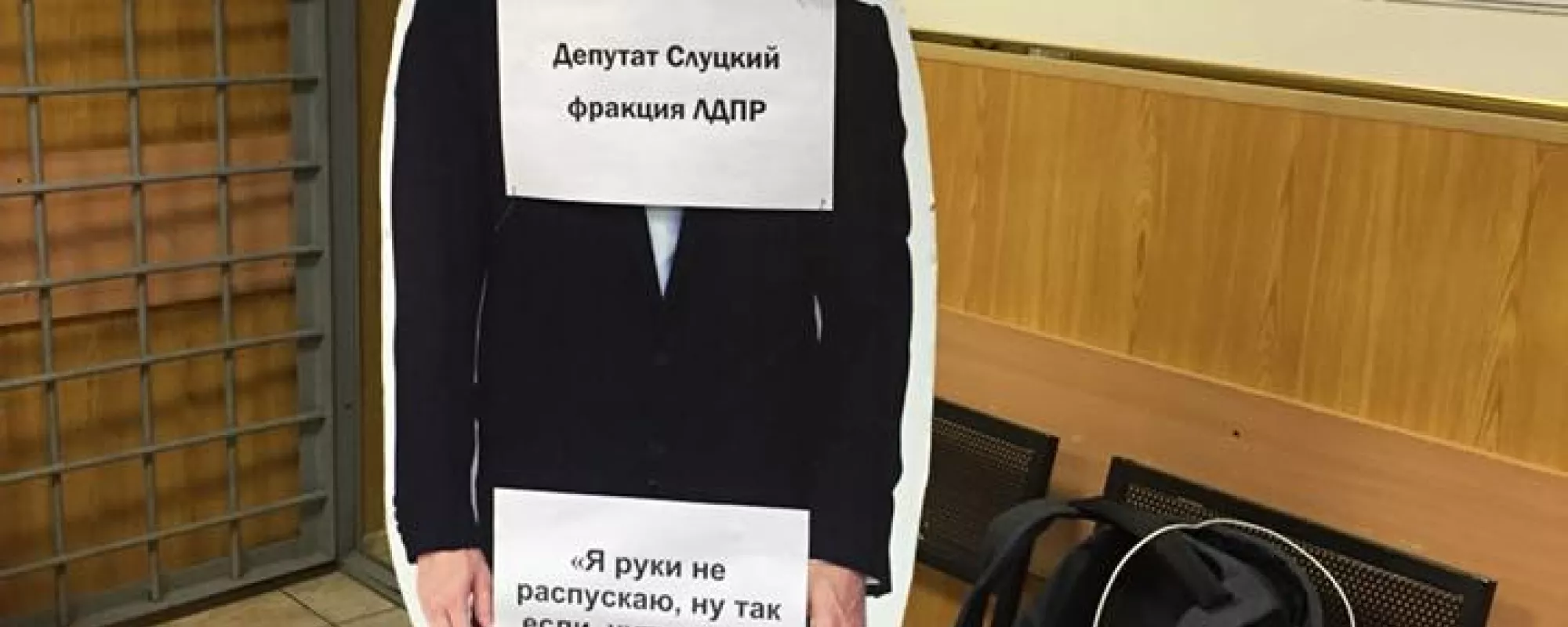У здания Госдумы задержали активистку за одиночный пикет против депутата Слуцкого