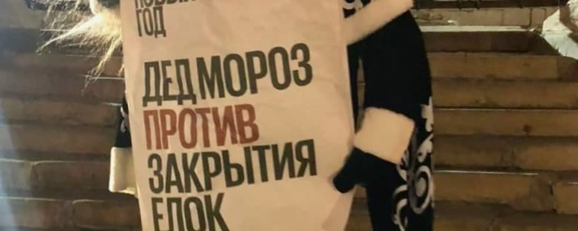 Суд оштрафовал пикетчика, протестовавшего в костюме Деда Мороза против закрытия елок