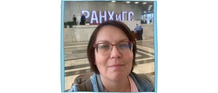 Yulia Galyamina in the RANEPA building / Photo: Yulia Galyamina’s Telegram channel