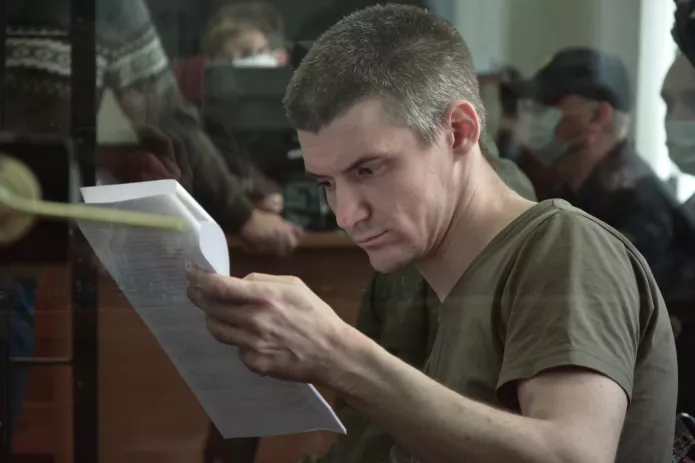 Андрей Чернов во время апелляции на приговор, 29 сентября 2020 года / Фото: Екатерина Малышева
