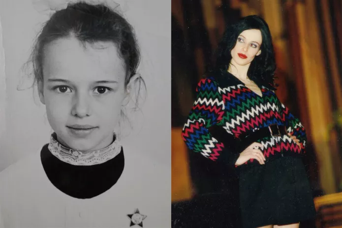 <em>Надежда Кутепова в детстве и в 1998 году / Фото: личная страница Надежды Кутеповой</em>
