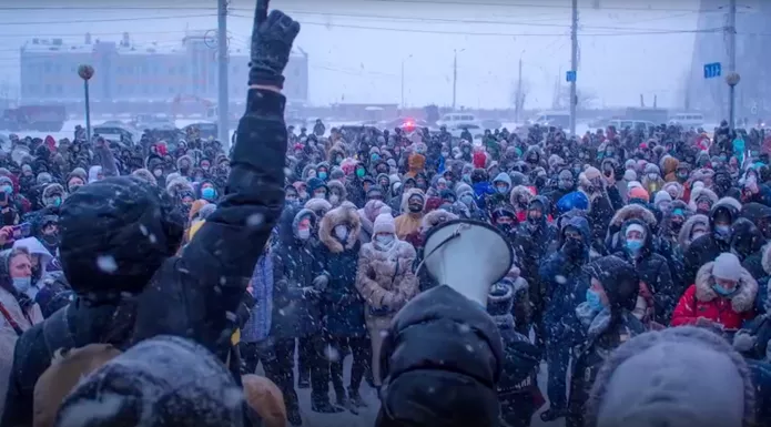 Архангельск, январь 2021 / Скриншот видео и соцсетей