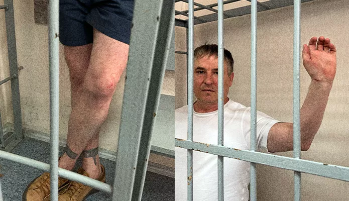 Следы избиения на теле Соколова / Фото: Саша Сармашек