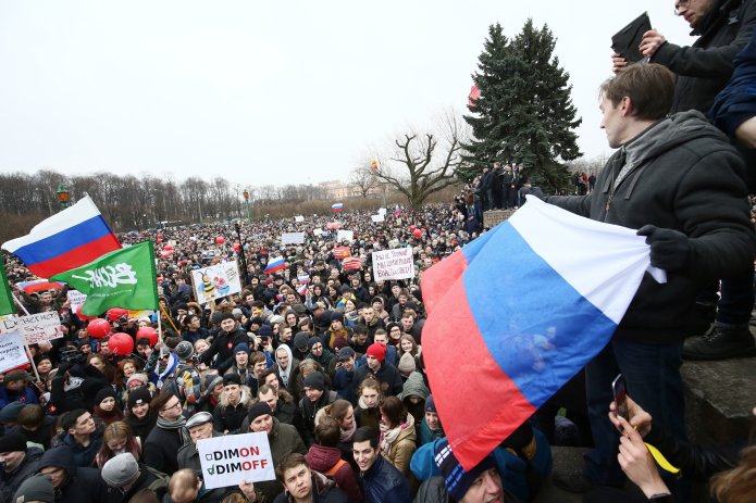 Митинг «Он нам не Димон» в Петербурге, 26 марта 2017 год / Фото: Давид Френкель