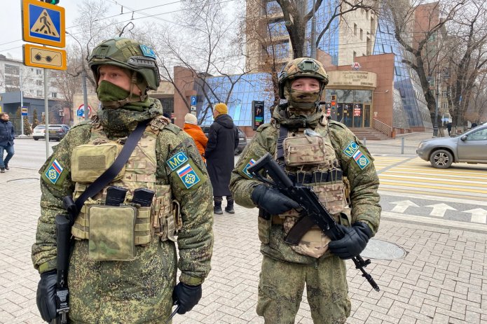 Российские военные в центре Алматы во время проведения операции ОДКБ в Казахстане, январь 2022 года / Фото: mil.ru