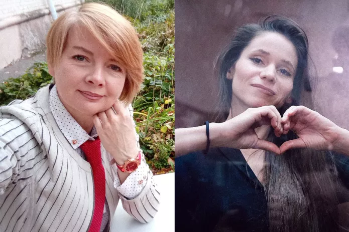 <em>Olga Komleva and Antonina Favorskaya / Photo: Olga Komleva’s social networks, SOTAvision</em>