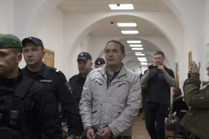 Александр Мыльников в Басманном суде / Фото: Светлана Виданова, «Новая газета»