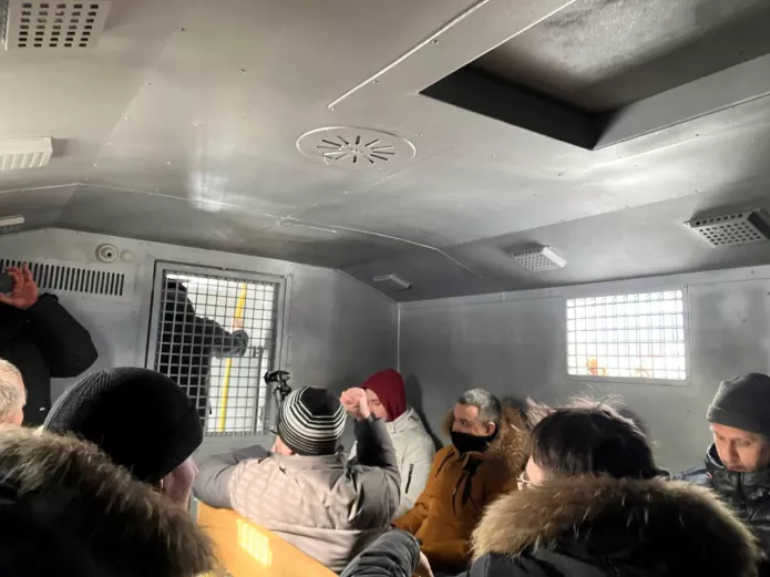 People detained in Novosibirsk on March 1, 2026 / Photo: “Sibirsky Express”