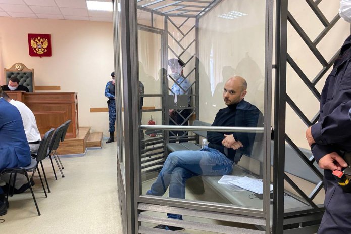Андрей Пивоваров в Первомайском районном суде Краснодара 2 июня 2021 года / Фото: Валерия Дульская для «Медиазоны»