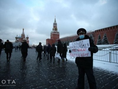 Олег Кашинцев в пикете / Фото: Руслан Терехов, SOTA