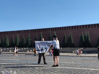 Александр Роганов на Красной площади / Фото: SOTA