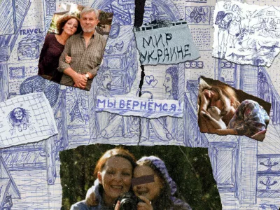  Надписи «в виде слияния двух человек В. В. Путина и А. Гитлера». Как за антивоенные граффити посадили семью художников 