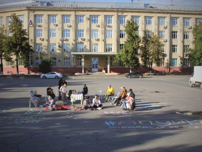 Акция 12 сентября на площади Пушкина в Кемерове / фото с личной страницы Ольги Васильевой во «ВКонтакте»