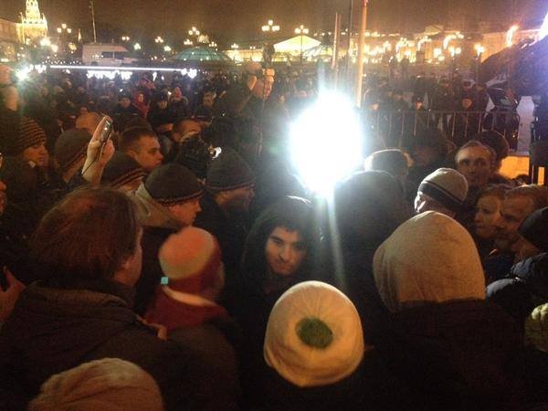 Задержания на Манежной площади 15 января