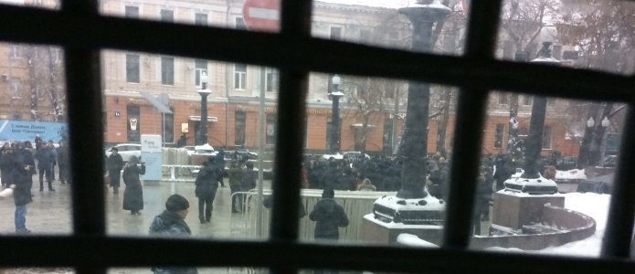 Задержания у памятника Грибоедову 14 января 2017 года